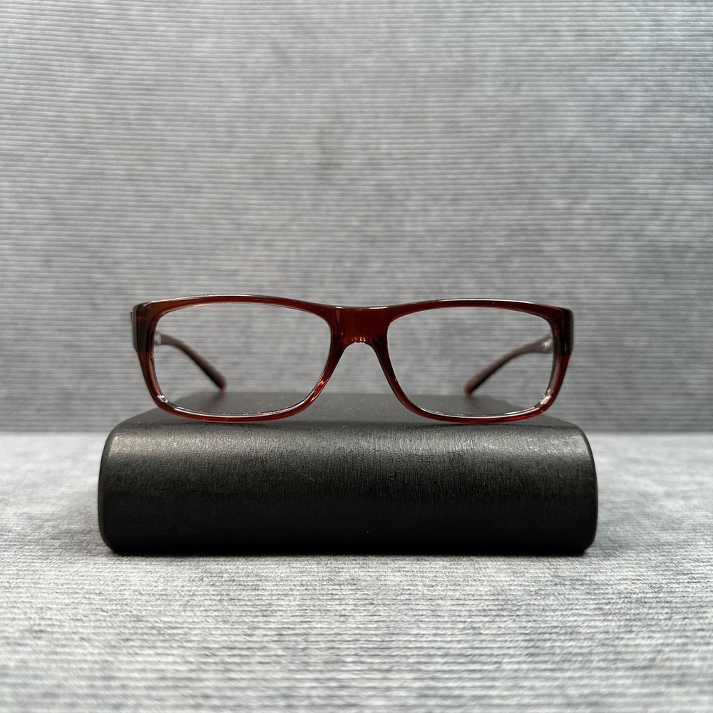 Burgundy Rectangular Eyeglasses Frames 58-16-130